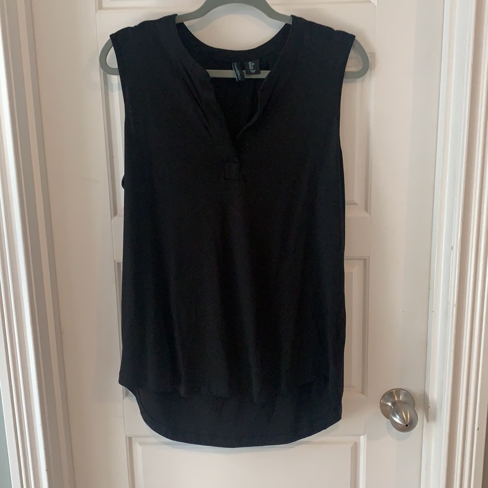 Cynthia Rowley black sleeveless top